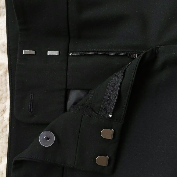 Ann Taylor Modern Fit Bootcut Trousers 4P Black Petite - Picture 7 of 14